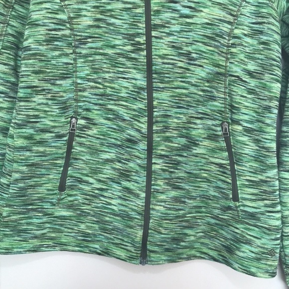 COLUMBIA green marled full zip jacket XS oversized - Picture 2 of 11
